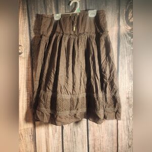 Womens Size 8 Brown Midi Skirt